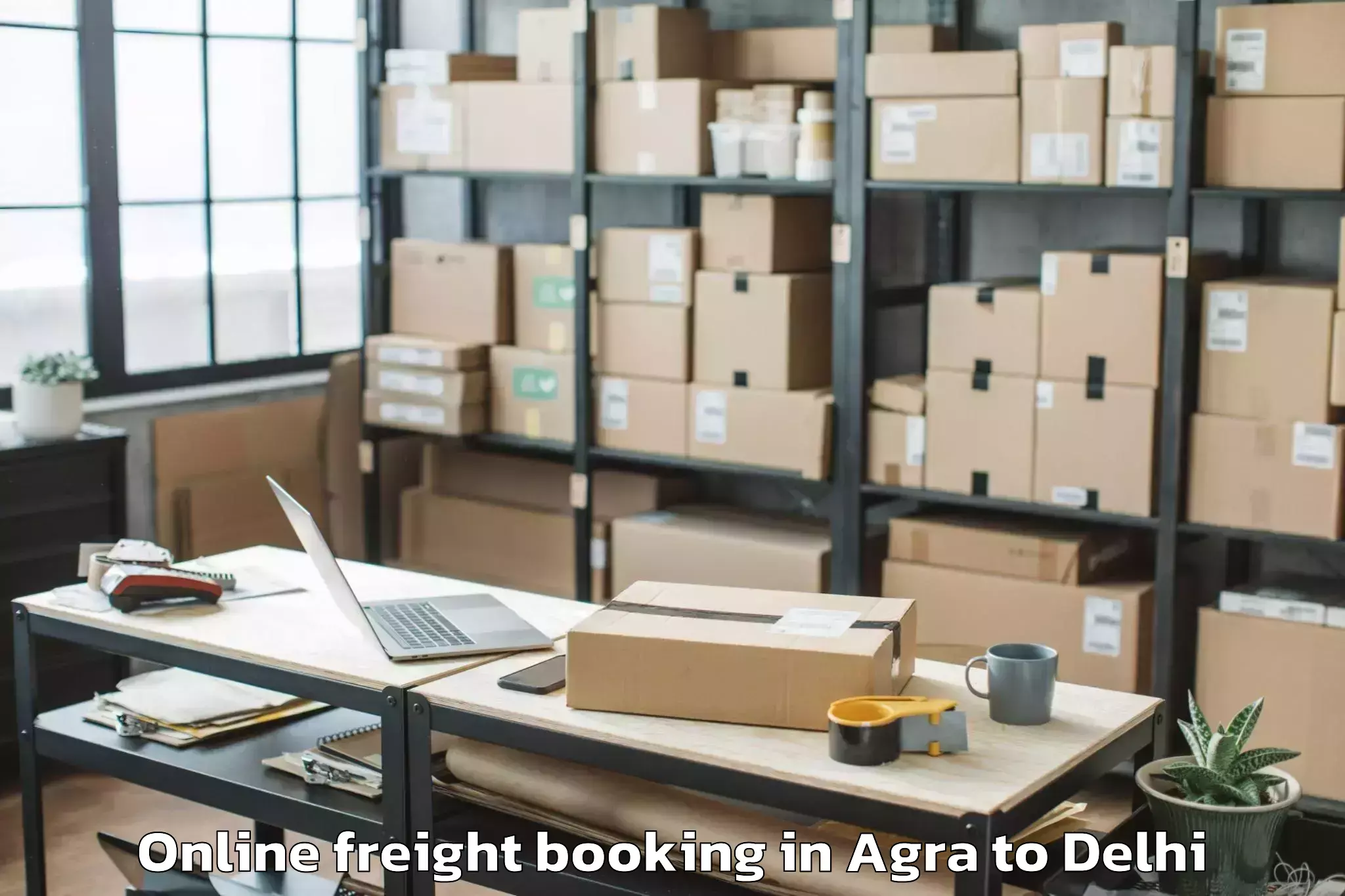 Leading Agra to Seema Puri Online Freight Booking Provider